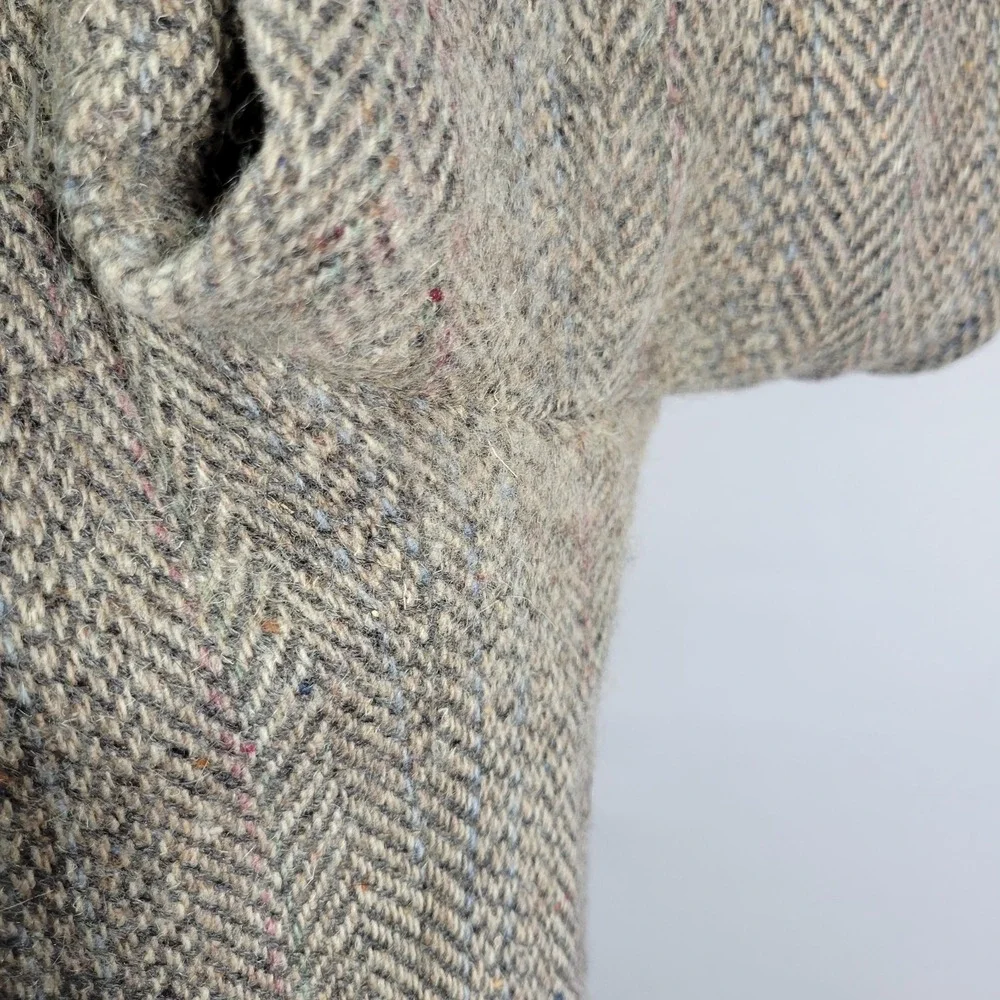 VTG Levi's Men's Tweed Sport Coat Blazer Two Button Herringbone Brown‎ Wool 44L